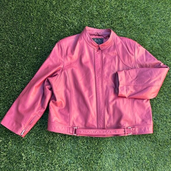 Terry Lewis Classic Luxuries Jackets & Blazers - Vintage Terry Lewis Leather Zip Jacket Moto Classic – S-XL wear